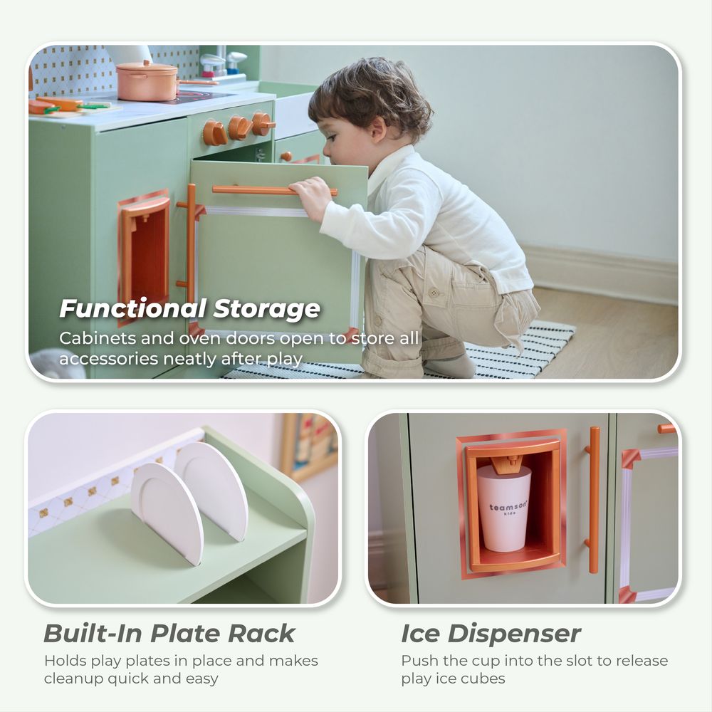 Little Chef St. Louis Wooden Play Kitchen with Sink & Ice Dispenser - FAO Schwarz