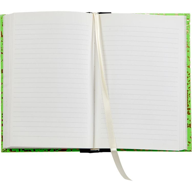 Composition Notebook in Neon Green/Gold Leather - FAO Schwarz