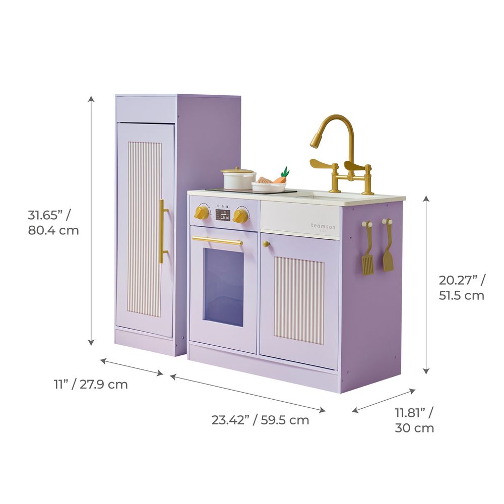 Little Chef Chester Wooden Play Kitchen with Large Fridge & Sink - FAO Schwarz