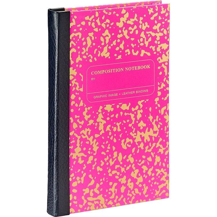 Composition Notebook in Neon Pink/Gold Leather - FAO Schwarz