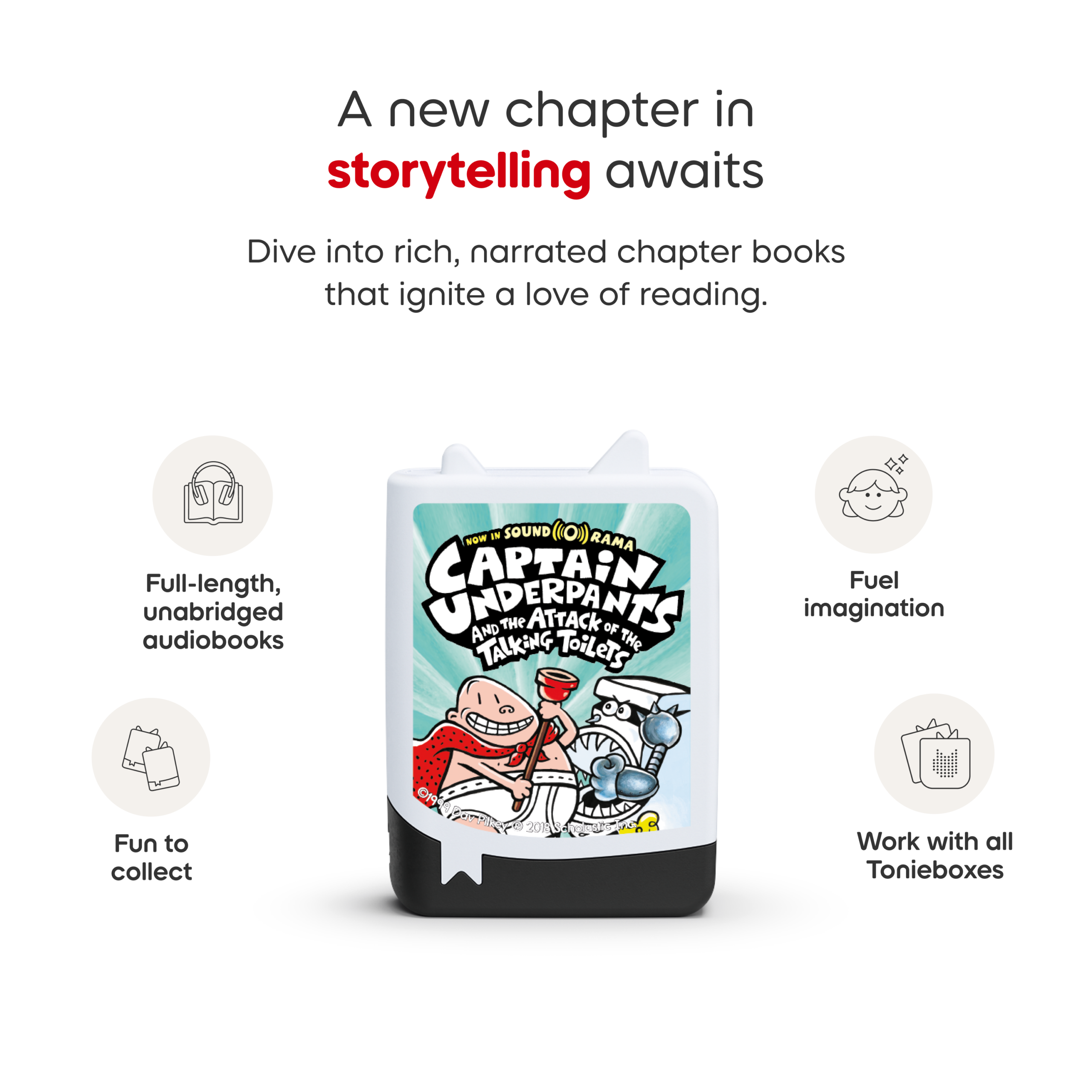 Captain Underpants Audiobook Tonies – 4 Pack - FAO Schwarz