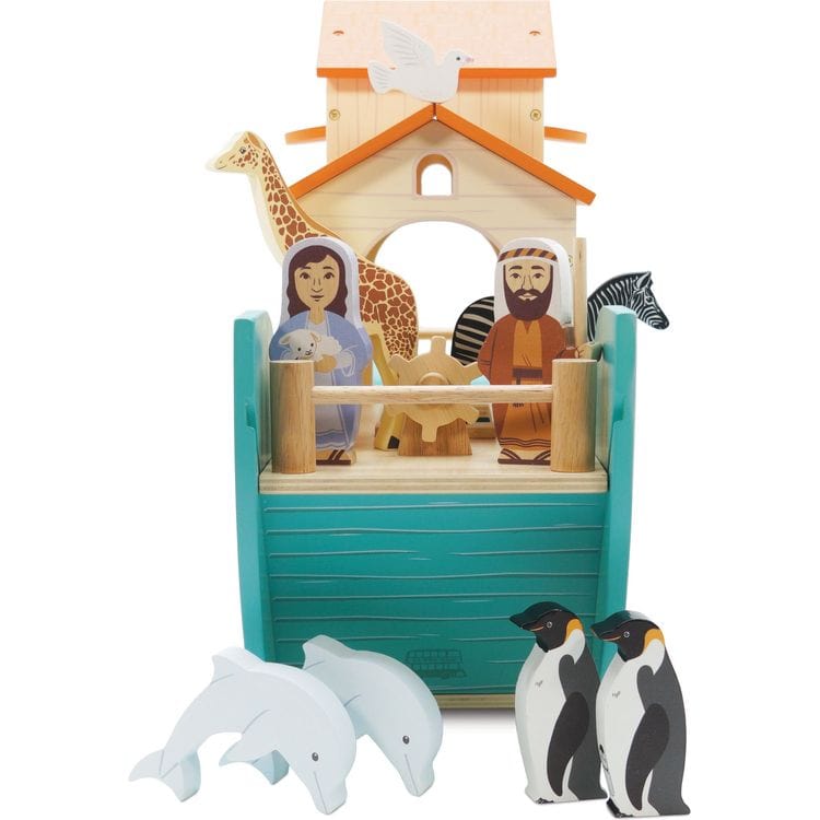 Noah’s Great Wooden Ark & Animals – 23 Pieces - FAO Schwarz
