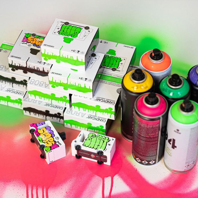 Green Graffiti Van Toy Car - FAO Schwarz
