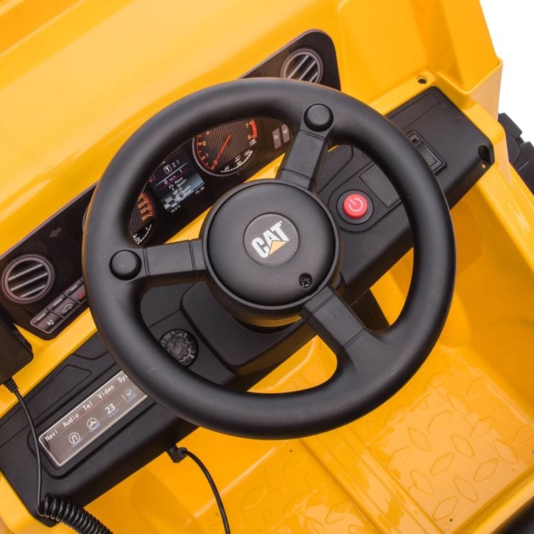 12V CAT Dump Truck 1-Seater Ride On – Yellow - FAO Schwarz
