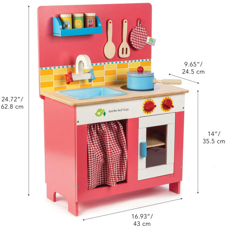 Wooden Cherry Pie Kitchen Play Set - FAO Schwarz