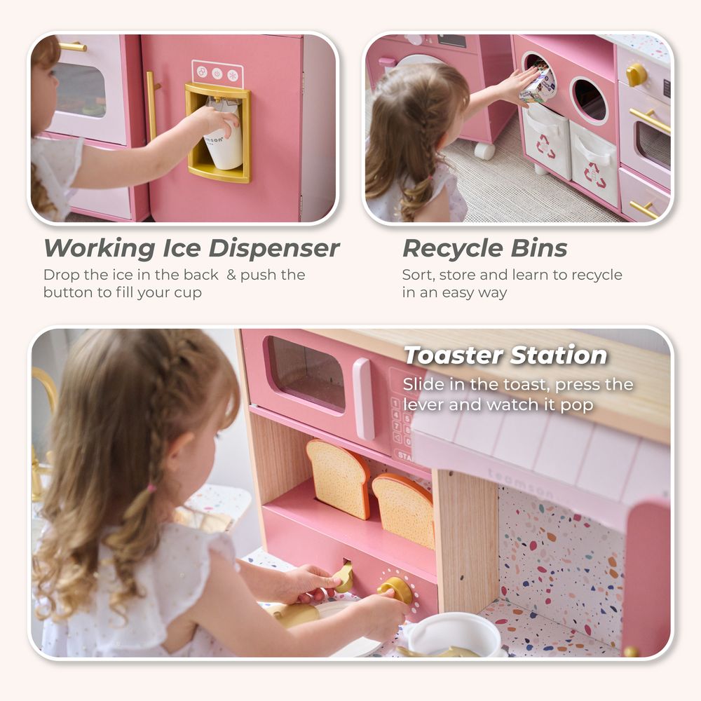 Little Chef Savannah Wooden Play Kitchen with 3 Modular Pieces - FAO Schwarz