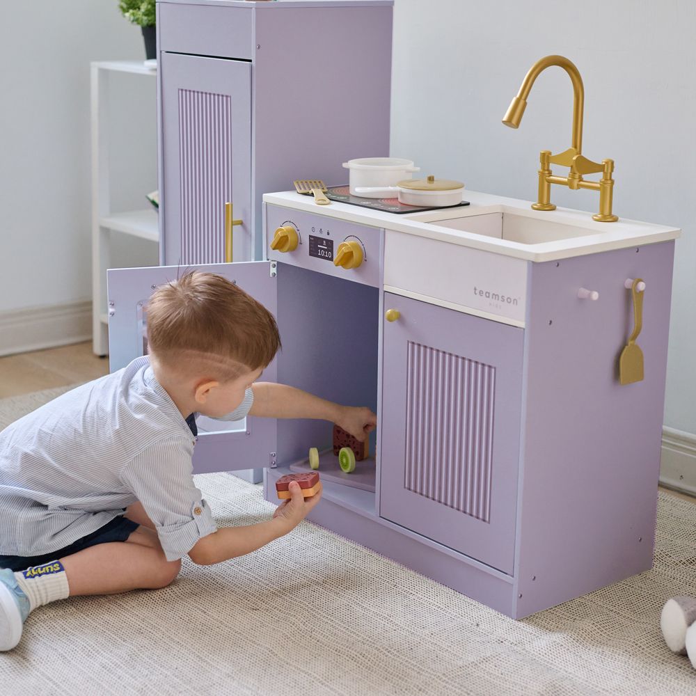 Little Chef Chester Wooden Play Kitchen with Large Fridge & Sink - FAO Schwarz