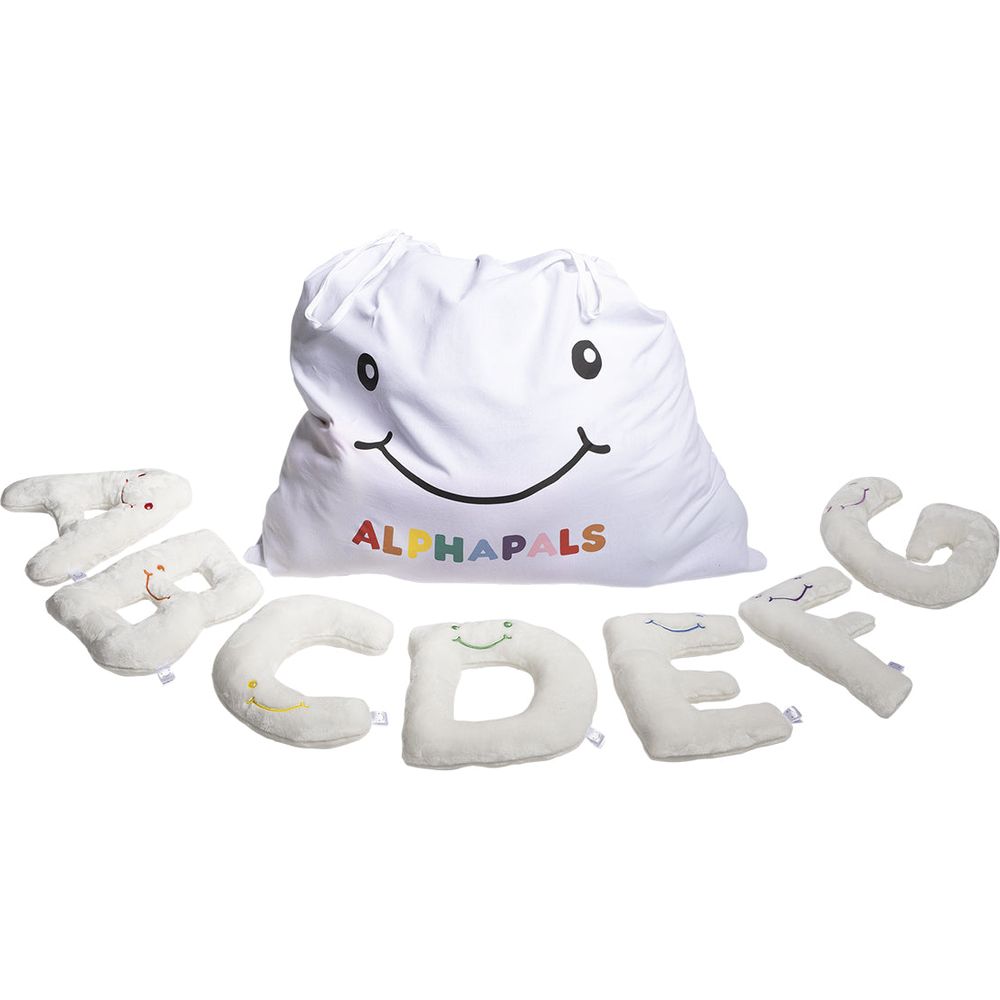 Alphabet Plush Set – Cream Letters with White Drawstring Bag - FAO Schwarz