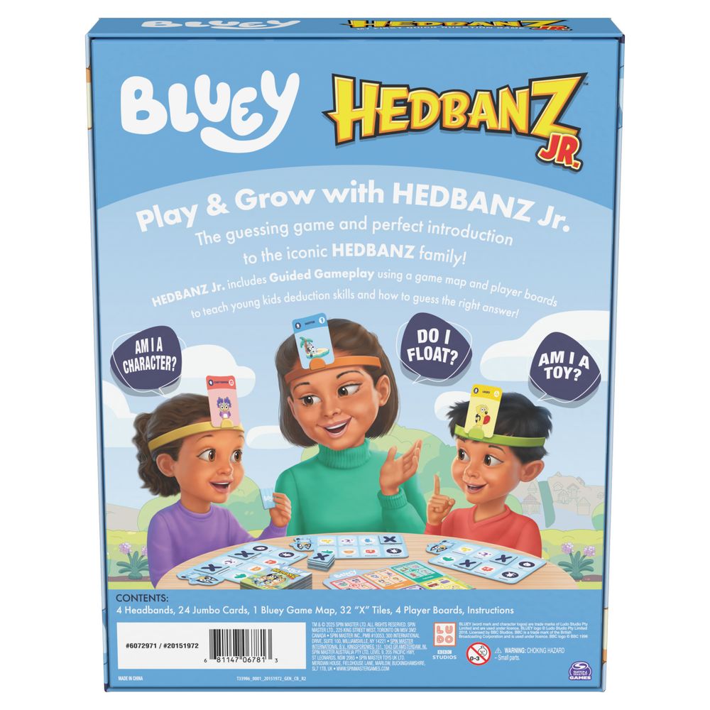 Bluey Hedbanz Jr. Picture Guessing Card Game - FAO Schwarz