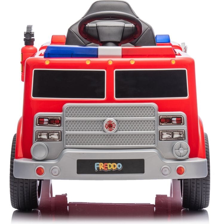 12V Freddo Firetruck 1-Seater Ride On - FAO Schwarz