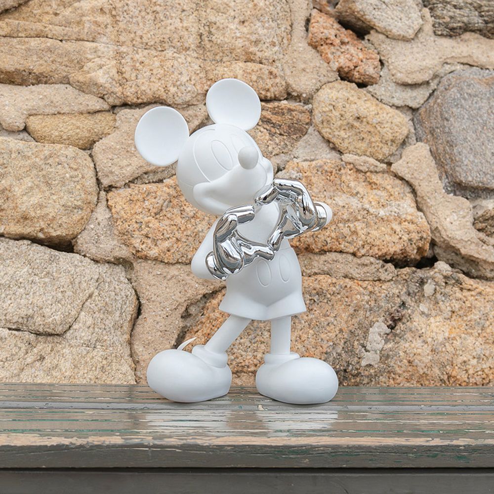 Mickey Mouse With Love 12″ Kelly Hoppen Figurine – White & Silver - FAO Schwarz